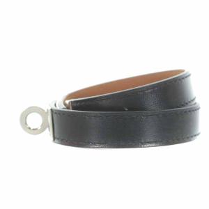 HERMES ケリー ドゥブルトゥール ブレスレット 2連 レザー ターンロック X刻印 ブラック