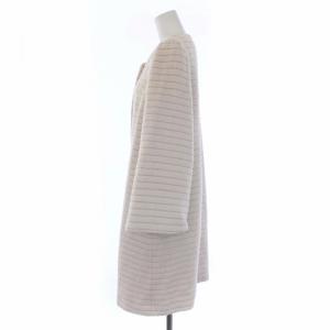 M'S GRACY ノーカラーコート アウター ロング アンゴラ 40 L アイボリー