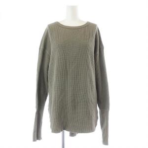 アパルトモン別注 バックヘンリーサーマルカットソー ワッフルT 長袖 グレー