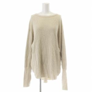 サーマルバックヘンリーネックカットソーロングスリーブカットソー 長袖 F ベージュ