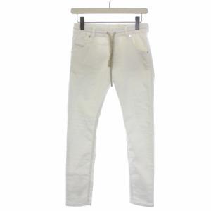 krailey-ne ジョグジーンズ デニムパンツ ジップフライ W23 M 白 ホワイト 0663V