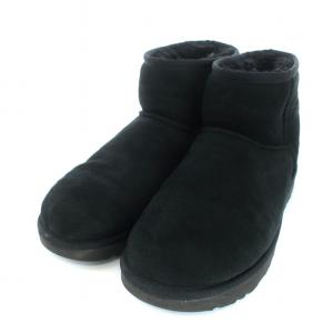 UGG australia CLASSIC MINI ショートブーツ ムートン US8 ブラック