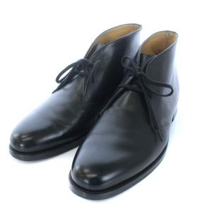 チャッカブーツ シューズ レザー 8E 26.5cm 黒 ブラック