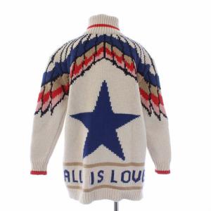 STELLA McCARTNEY 2017年製 ニットカーディガン ジャケット ジップアップ 総柄 34 S マルチカラー