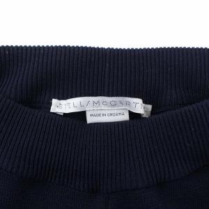 STELLA McCARTNEY 2017年製 ニットワイドパンツ イージー サイドライン 34 XS 紺 赤 ネイビー レッド 494805