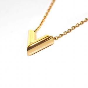 LOUIS VUITTON エッセンシャルV ネックレス ペンダント ゴールド M61083 箱付き