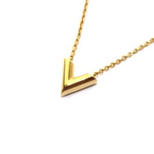 LOUIS VUITTON エッセンシャルV ネックレス ペンダント ゴールド M61083 箱付き