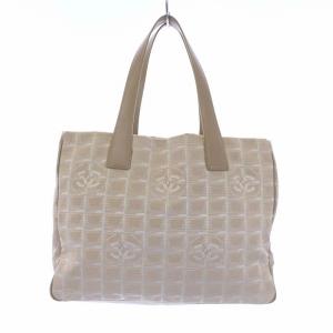 CHANEL ニュートラベルライン トートバッグ ハンドバッグ ベージュ 8番台