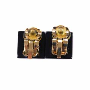 CHANEL イヤリング ココマーク スクエア 03A ブラック