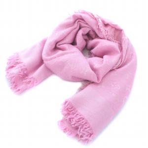 402336 モノグラム ストール シルク ピンク