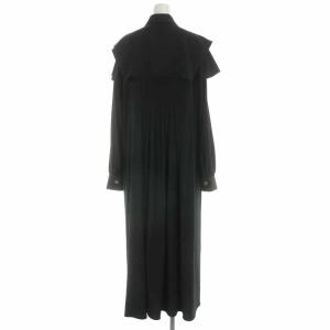 ENFOLD 21SS ストレッチツイル BLOUSE DRESS ロングワンピース 長袖 38 黒