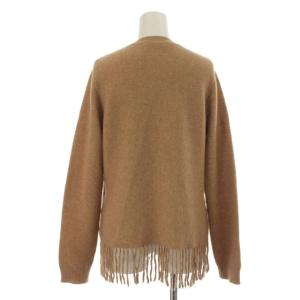 Max Mara ニット セーター フリンジ クルーネック 長袖 M ベージュ