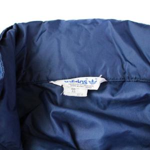 adidas Originals ヴィンテージ 80's デサント社製 パーカー ジップアップジャケット フード トリコ デサント ナイロン 紺 ネイビー 赤