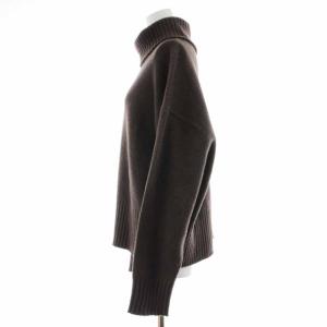 UNITED ARROWS 21AW タートルネックニット セーター 長袖 ウール カシミヤ混 茶 ブラウン 1513-106-4496