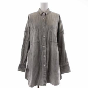 デニム ブラウス シャツ 長袖 0 XS グレー