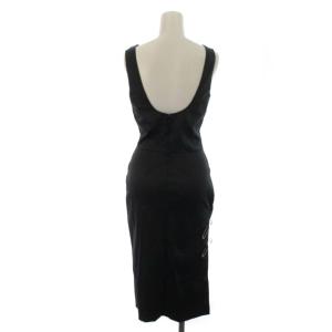 D&G ワンピース ドレス タイト マーメイド ノースリーブ ロング サテン ナイロン ピン付き 26/40 黒 ブラック