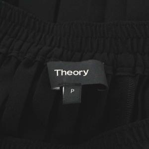 Theory 20SS NATURAL CREPE プリーツスカート ミモレ ロング P XS 黒 ブラック 01-0107318-050-901