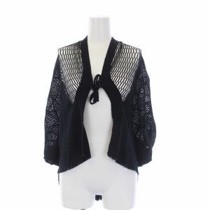 FETE 08AW メッシュ 変形 カーディガン ボレロ ドルマンスリーブ 2 M 黒 ブラック IF84KO535