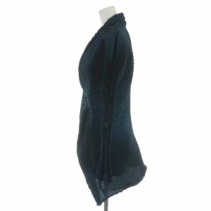 ISSEY MIYAKE 14AW 森の鼓動 3Dスチームプリーツ カーディガン 変形 2 ブルー