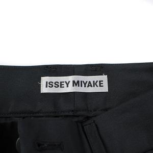 ISSEY MIYAKE タックパンツ テーパード スラックス ジップフライ 2 ブラック