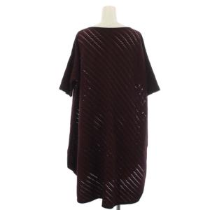 ISSEY MIYAKE 17AW A-POC INSIDE ワンピース ドレス ミニ メッシュ ストレッチ 半袖 総柄 IM73KH312 ニットワンピ