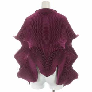 ISSEY MIYAKE カーディガン 3Dスチームストレッチ プリーツ 変形 ピンク