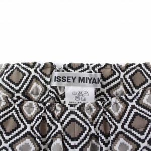 ISSEY MIYAKE 07SS イージーテーパードパンツ 総柄 2 グレージュ 黒 白