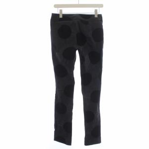 ISSEY MIYAKE テーパードパンツ ジップフライ ドット柄 シワ加工 2 グレー ブラック