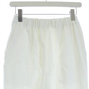 ENFOLD 20SS ダブルクロスクロップドパンツ ワイドパンツ 36 S 白 ホワイト