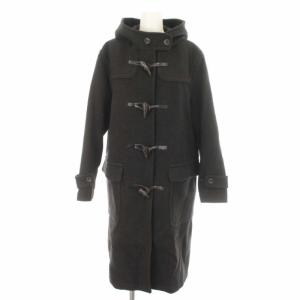 Moessmer LODEN CLOTH DUFLE COAT ダッフルコート フード ウール ロング 38 M 黒 ブラック