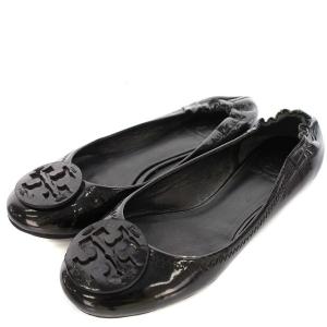 バレエシューズ エナメル ロゴ 約22cm 黒 ブラック