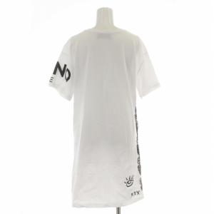 Ermanno Scervino ロングTシャツ カットソー ひざ丈 半袖 レース 柄 38 ホワイト ブラック