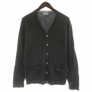 JOHN SMEDLEY ニットカーディガン コットン 長袖 M グレー