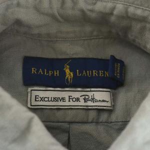 RALPH LAUREN ロンハーマン別注 ボタンダウンシャツ 長袖 コットン XS グレー