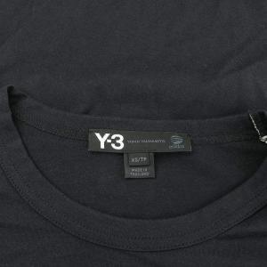 Y-3 ヨウジヤマモト Tシャツ カットソー ロンT 長袖 クルーネック 袖ライン XS 黒ブラック
