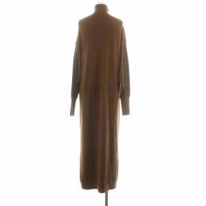 Plage 19AW ニットワンピース タートルネック 長袖 ロング マキシ 茶 ブラウン