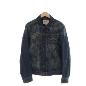 デニムジャケット ジージャン Gジャン ヴィンテージ加工 アウター M 青 ブルー