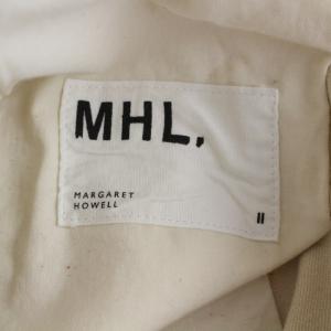 MHL. 20AW NATURAL DENIM ベイカーパンツ テーパードパンツ ボタンフライ 2 ホワイト