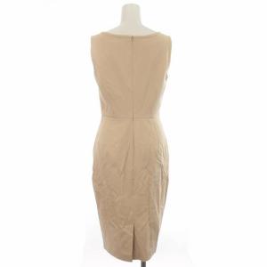 Max Mara 白タグ 近年モデル ワンピース ひざ丈 ノースリーブ 40 M ベージュ 122123826