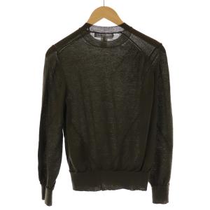 COMME des GARCONS SHIRT ニット セーター クルーネック プルオーバー 長袖 ウール S カーキ