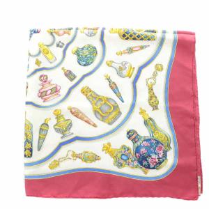 HERMES カレ90 Qu importe le flacon 香水瓶 スカーフ シルク 赤 レッド