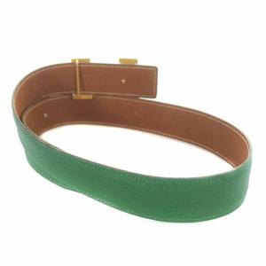 HERMES コンスタンス ベルト Hバックル レザー 60 Y刻印 グリーン