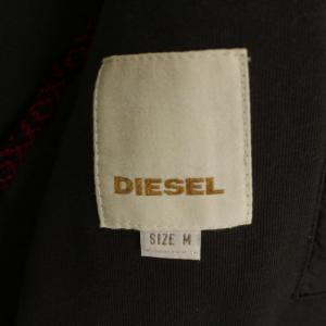DIESEL 中綿ジャケット フード収納 ジップアップ M 黒 ブラック