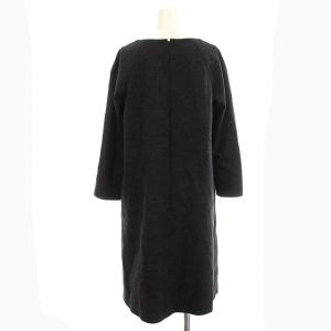 ADORE 18AW ワンピース ロング 長袖 ウール 36 チャコール グレー
