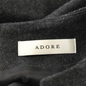 ADORE 18AW ワンピース ロング 長袖 ウール 36 チャコール グレー