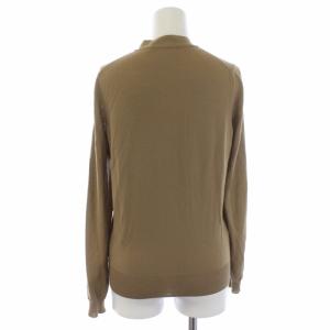 YVES SAINT LAURENT ニットカーディガン 長袖 Vネック ウール イタリア製 XS 茶 ブラウン