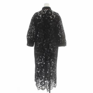 Grace Class ロングワンピース 総レース 長袖 切替 36 S 黒 ブラック