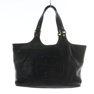 トートバッグ ハンドバッグ ショルダーバッグ レザー ロゴ 黒 ブラック