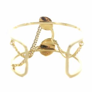 SWAROVSKI バングル クリスタル チェーン ゴールド色