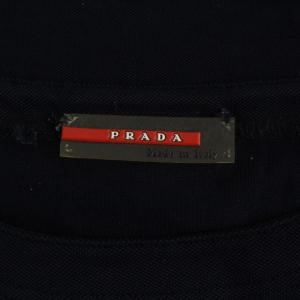 PRADA SPORT Tシャツ カットソー 半袖 クルーネック 肩ジッパー M 紺 ネイビー